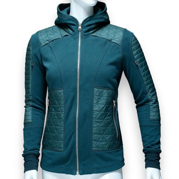 Lululemon Fleecy Keen Jacket II Women's Size 10 Fuel Green Hooded Casual Winter - Picture 1 of 16